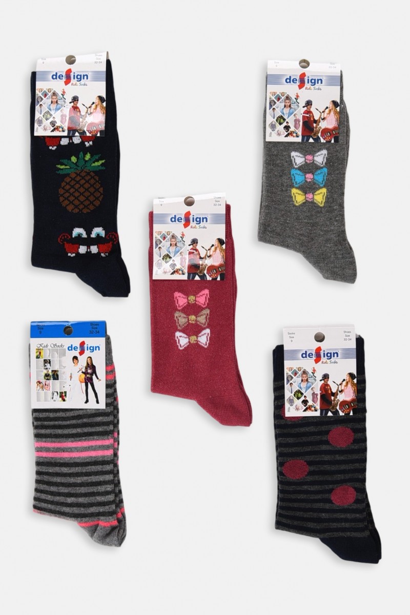 Kinder Socken für Mädchen (5 Stück) - Bunt