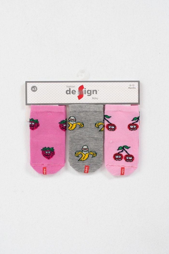 Baby girl socks DESIGN 3 Pack 3010