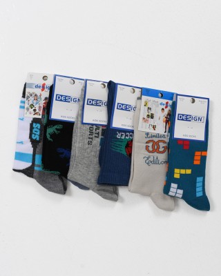 Children's socks for boys DESIGN 6 Pack 5509681