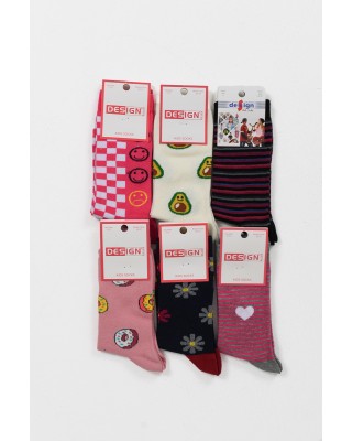 Kindersocken für Mädchen DESIGN 6er Pack zufällige Auswahl 5511642