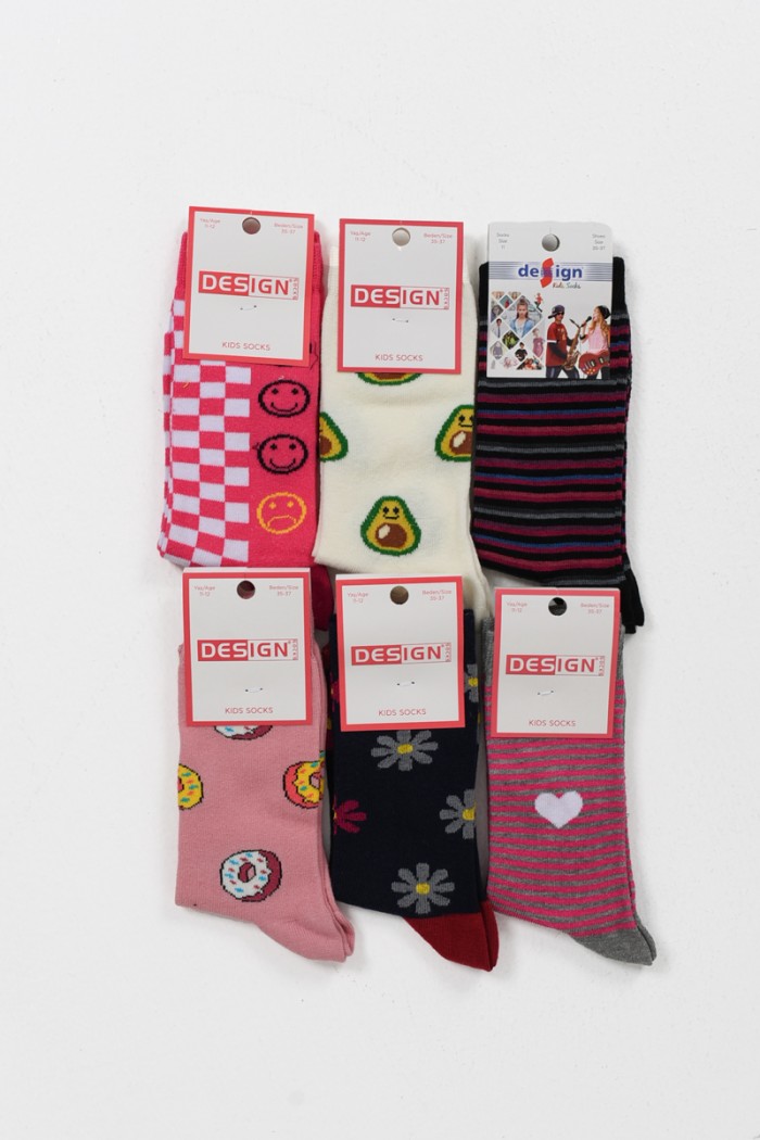 Kindersocken für Mädchen DESIGN 6er Pack zufällige Auswahl 5511642
