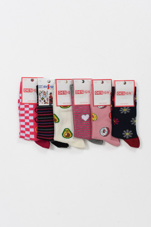 Kindersocken für Mädchen DESIGN 6er Pack zufällige Auswahl 5511642