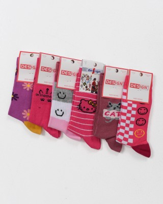 Kindersocken für Mädchen DESIGN 6er Pack zufällige Auswahl 5511652