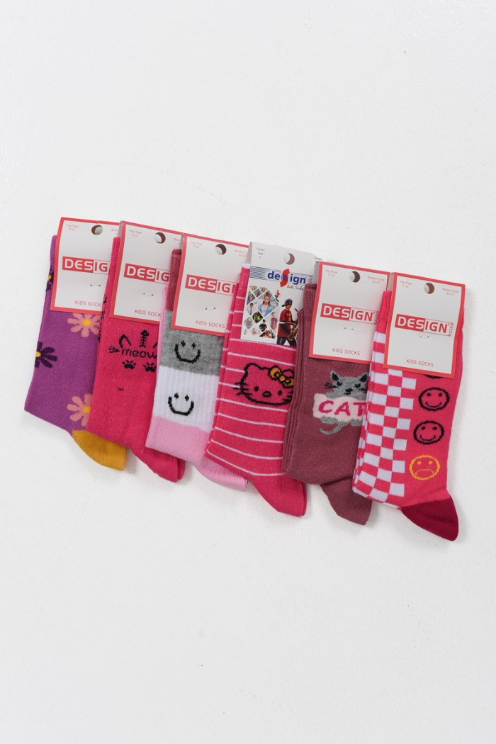 Kindersocken für Mädchen DESIGN 6er Pack zufällige Auswahl 5511652