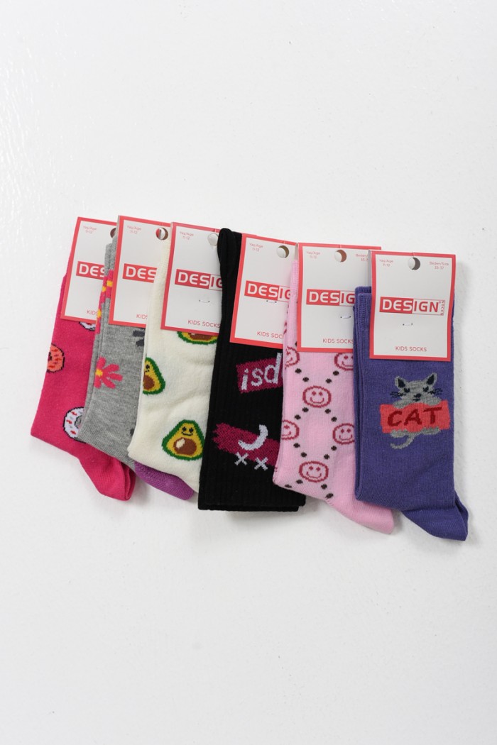 Kindersocken für Mädchen DESIGN 6er Pack Zufallsauswahl 5511656