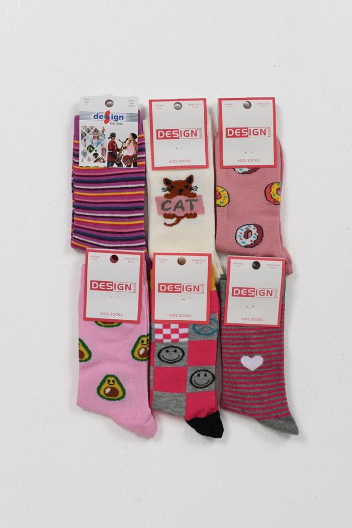 Kindersocken für Mädchen DESIGN 6er Pack zufällige Auswahl 5511699