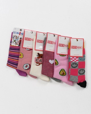 Kindersocken für Mädchen DESIGN 6er Pack zufällige Auswahl 5511699