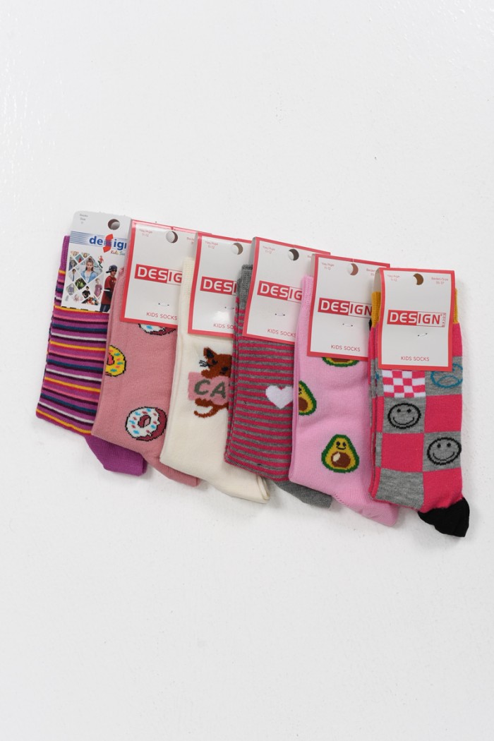 Kindersocken für Mädchen DESIGN 6er Pack zufällige Auswahl 5511699