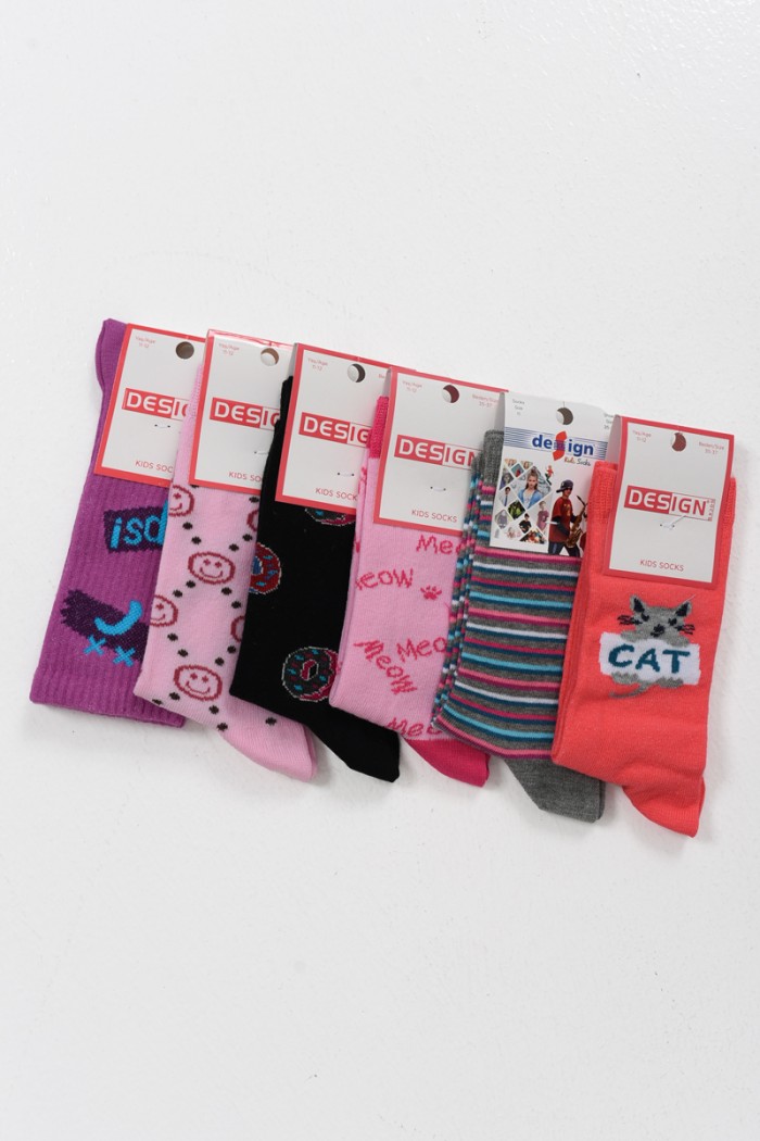 Kindersocken für Mädchen DESIGN 6er Pack Zufallsauswahl 5511708
