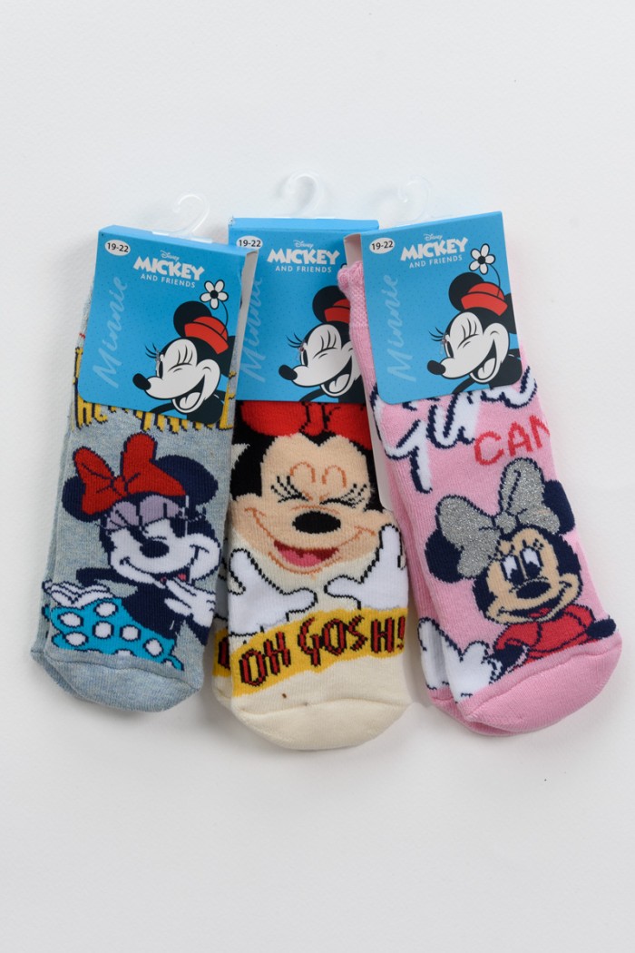 Socks with suction cups MINNIE 3 PACK 20506