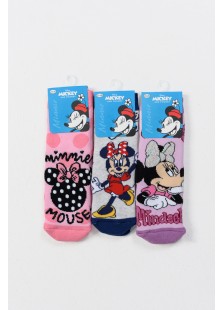 Kindersocken mit Saugnäpfen MINNIE 3 PACK MN21554 Kindersocken mit Saugnäpfen MINNIE 3 PACK MN21554