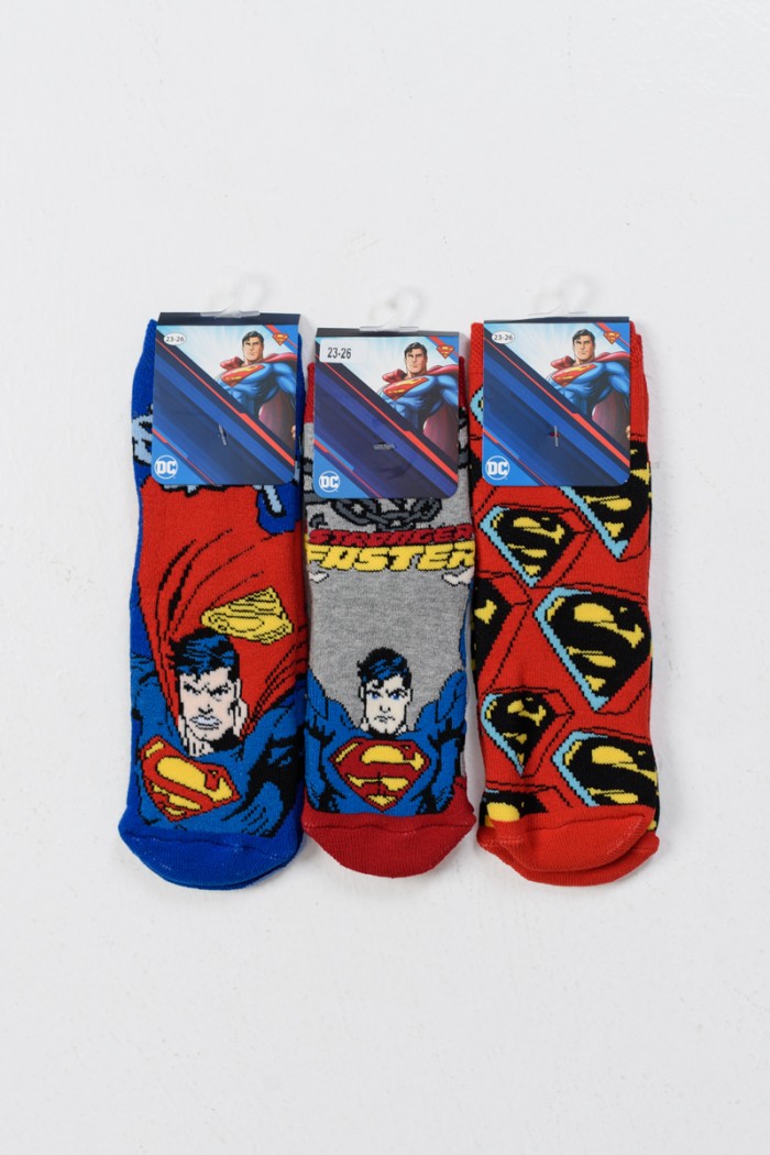 Kindersocken mit Saugnäpfen SUPERMAN 3PACK SM21562