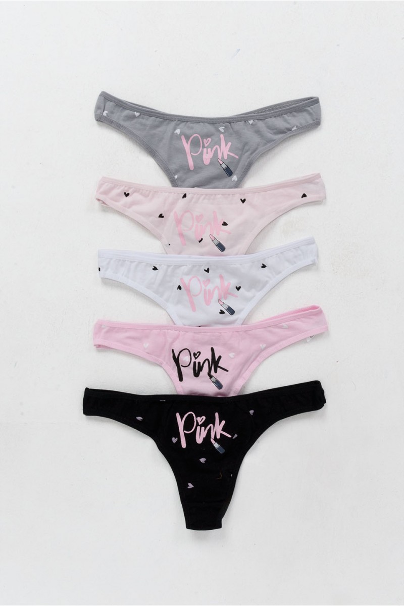 Lingerie string Donella PINK 5 PACK 241150PG Lingerie string Donella PINK 5 PACK 241150PG