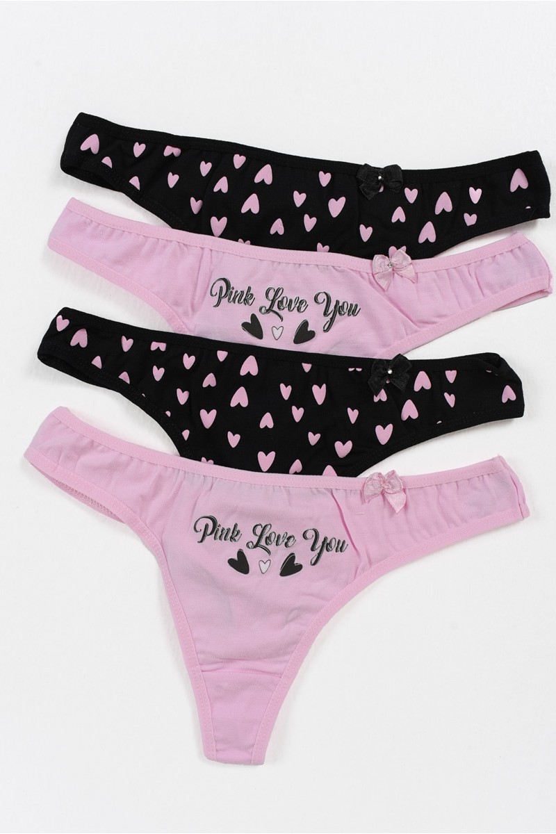 Damenunterwäsche DONELLA String 4er-Pack 2411Y2 Damenunterwäsche DONELLA String 4er-Pack 2411Y2