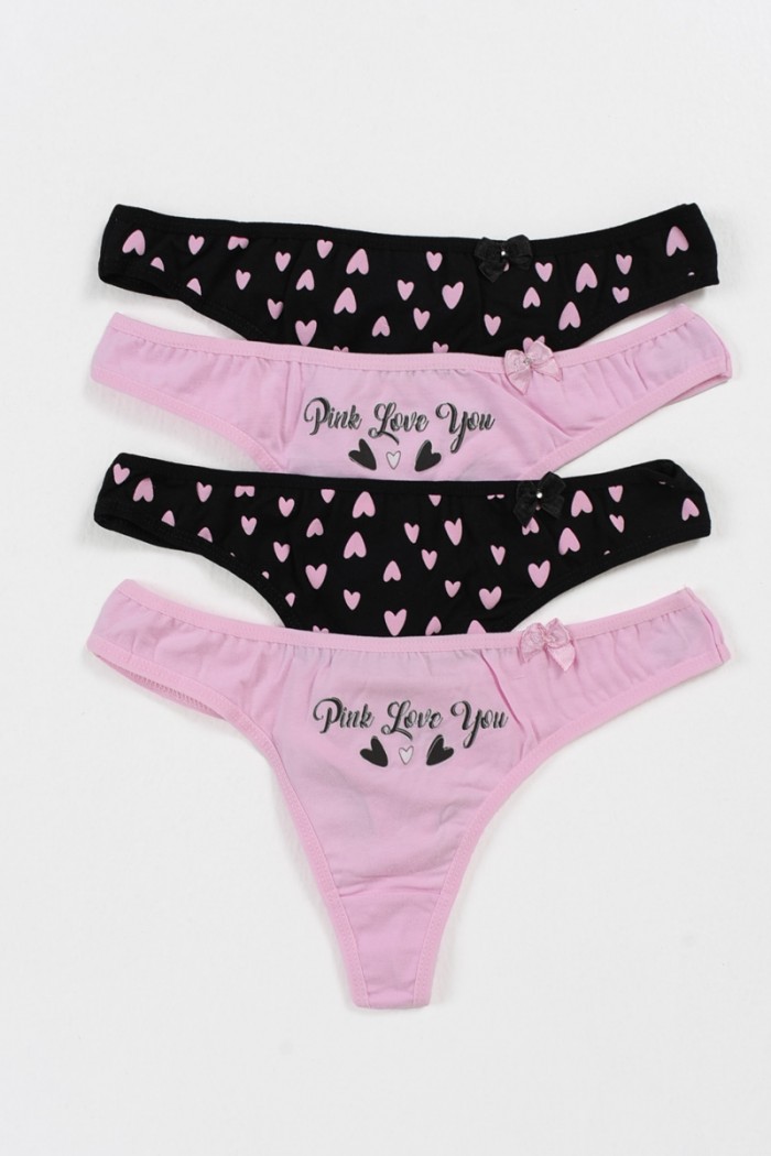 Damenunterwäsche DONELLA String 4er-Pack 2411Y2