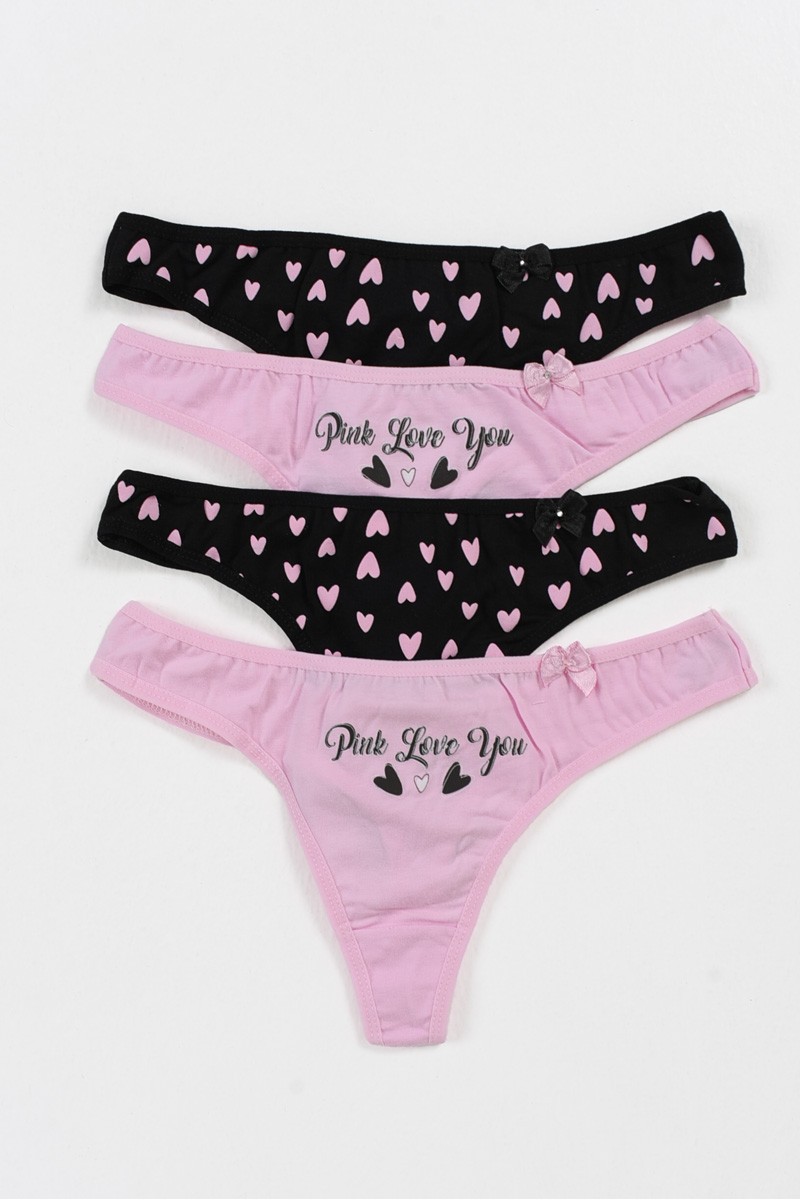 Women's underwear DONELLA String 4 Pack 2411Y2