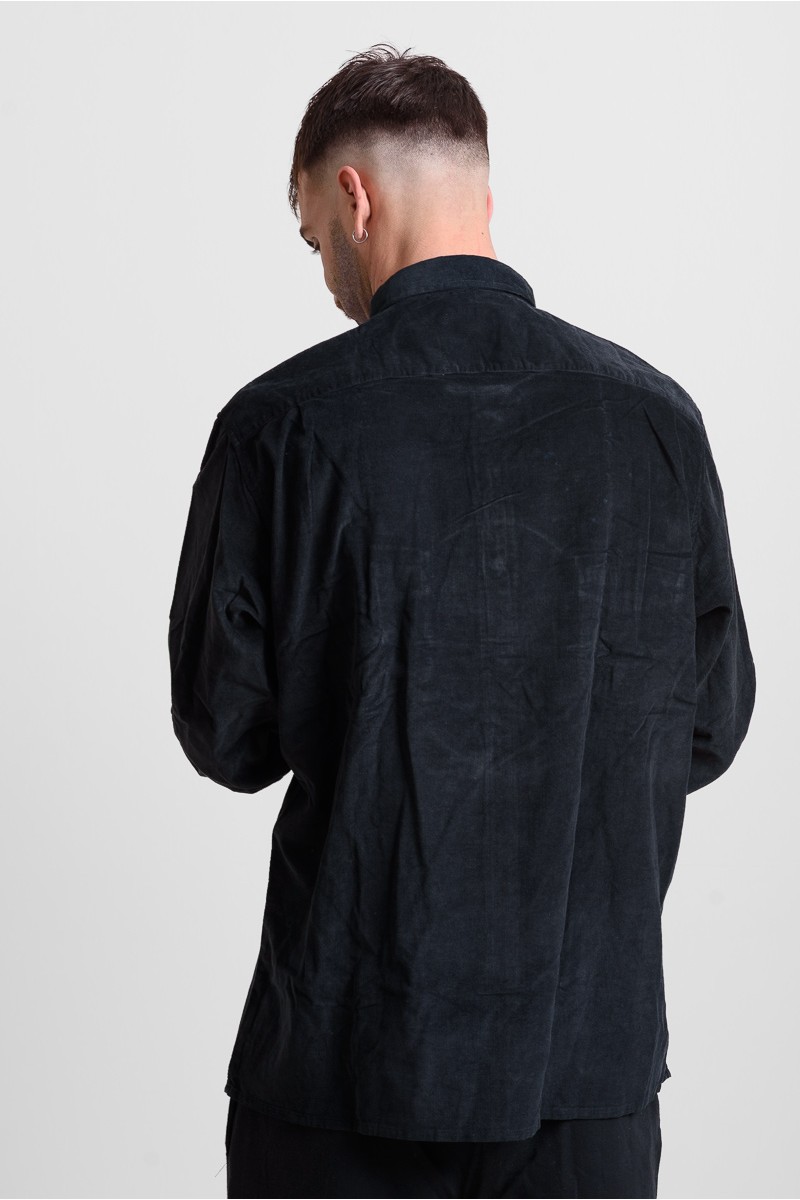 Herren-Cordhemd schwarz DOUBLE 109 Herren-Cordhemd schwarz DOUBLE 109