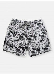 Men's swimwear shorts DOUBLE Black n White Men's swimwear shorts DOUBLE Black n White