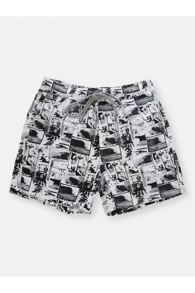 Men's swimwear shorts DOUBLE Black n White Men's swimwear shorts DOUBLE Black n White
