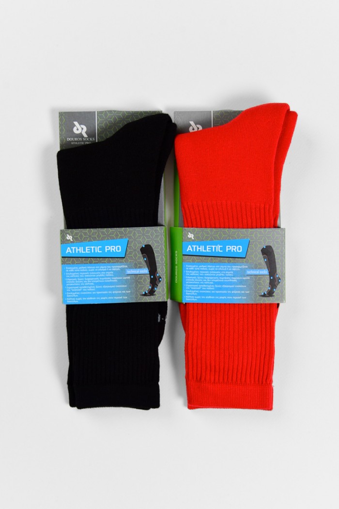 Sports Socks DOUROS Athletic Pro 475 Black Red