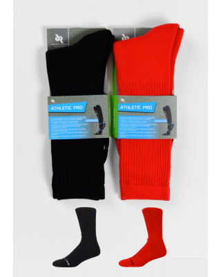 Sports Socks DOUROS Athletic Pro 475 Black Red