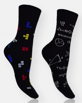 DOUROS Design Women's TETRIS Socks (2 Pack)