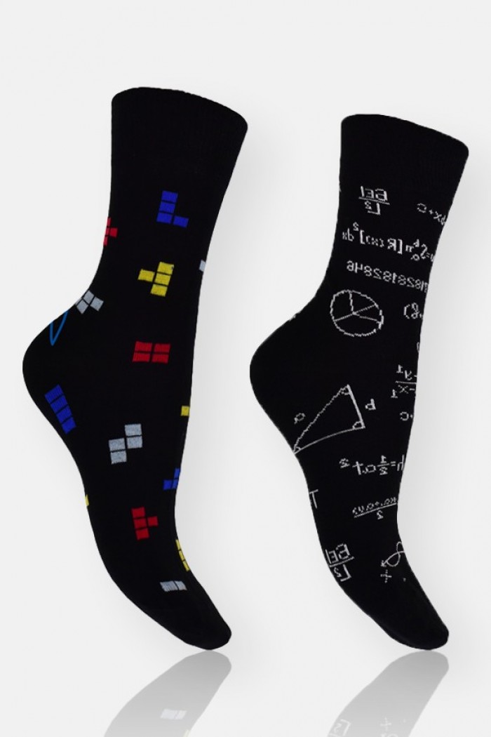 DOUROS Design Women's TETRIS Socks (2 Pack)