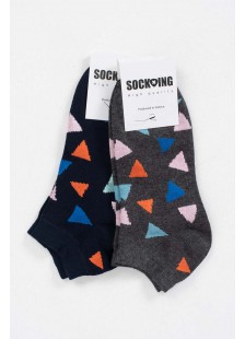 Short socks socks socks with triangle patterns Short socks socks socks with triangle patterns