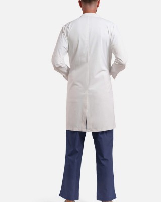 Medizinische Schürze männlich Dr Scrub Weiß LABCOATM01