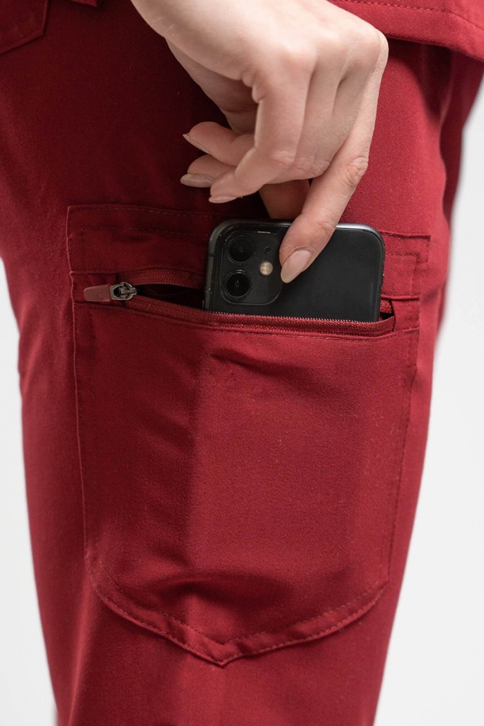 Women's medical pants Dr Scrub Bordeaux PRS01PFBU