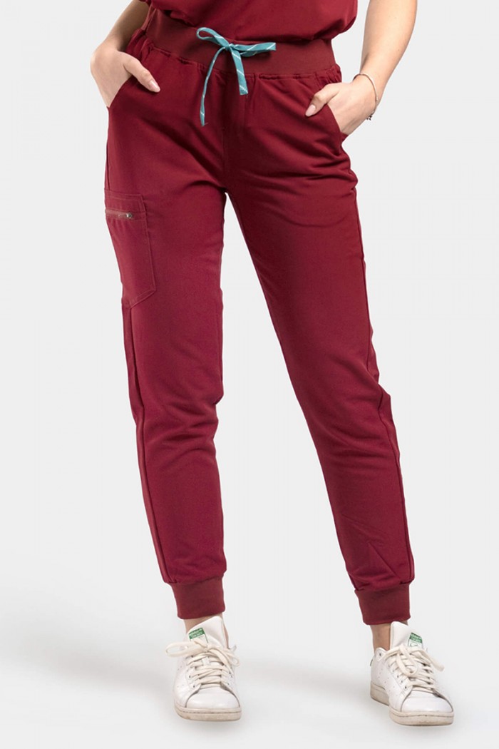 Women's medical pants Dr Scrub Bordeaux PRS01PFBU