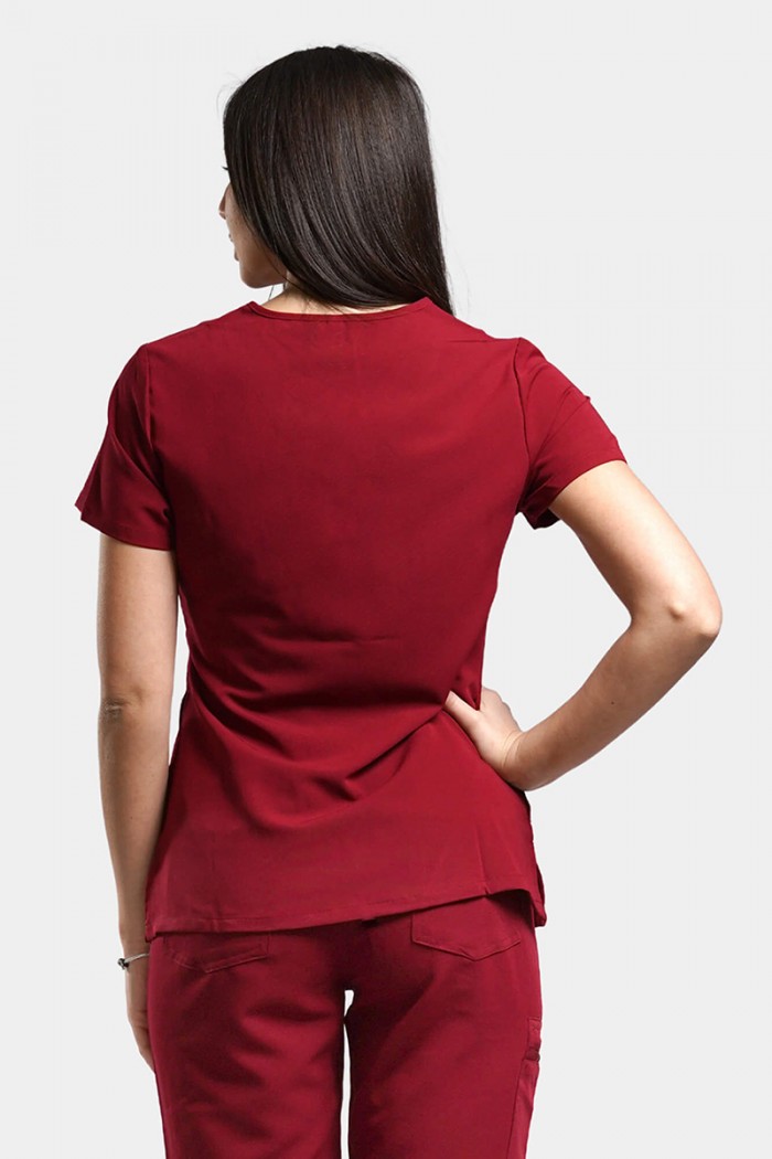 Women's medical blouse Dr Scrub Bordeaux PRS01TFBU