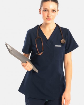 Women's medical blouse Dr Scrub Navy PRS01TFNA