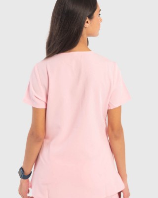 Women's Medical Blouse Dr Scrub Pink PRS01TFPI