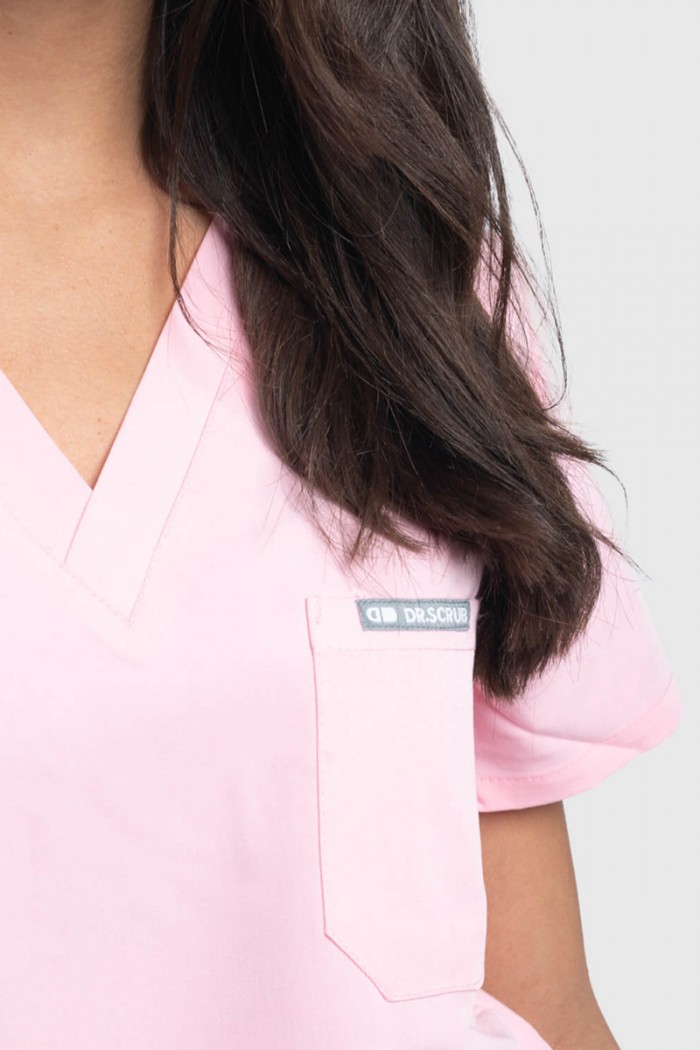 Women's Medical Blouse Dr Scrub Pink PRS01TFPI
