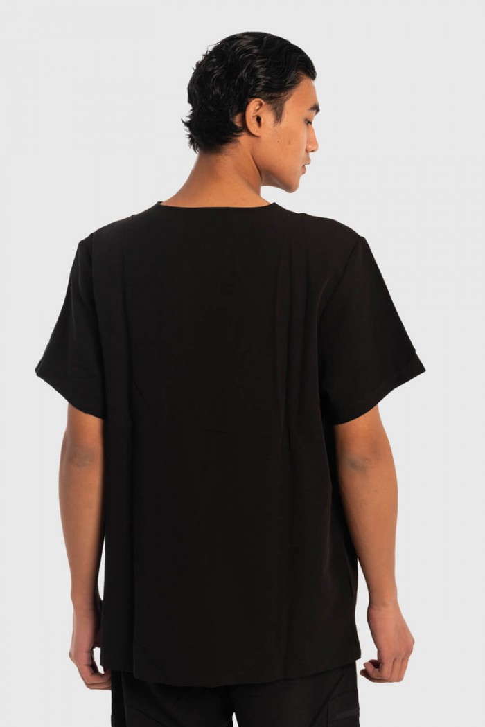 Medizinisches Herrenhemd Dr Scrub Schwarz PRS01TMBK