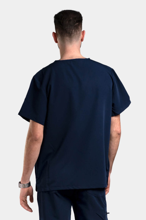 Medizinisches Herrenhemd Dr Scrub Blau Dunkelblau PRS01TMNA