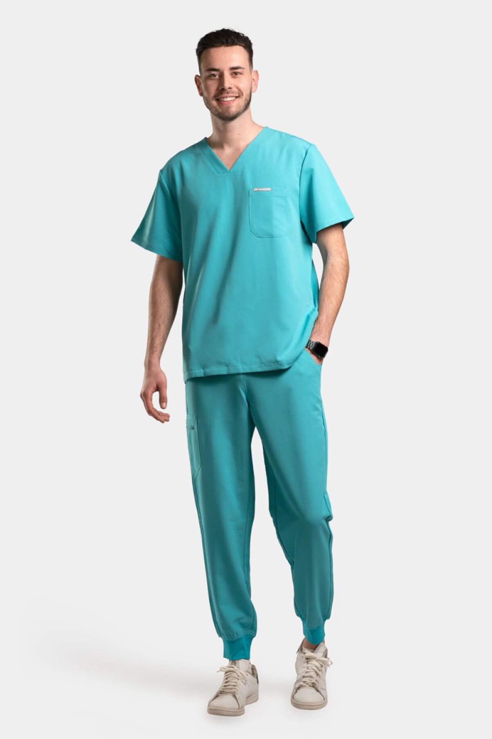 Medizinisches Herrenhemd Dr Scrub Türkis PRS01TMTE