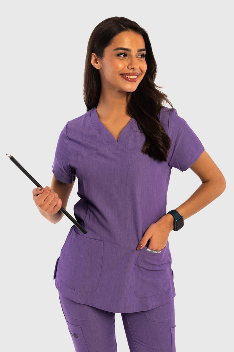 Medizinische Damenbluse Dr Scrub MOV PRS02TFMP Medizinische Damenbluse Dr Scrub MOV PRS02TFMP