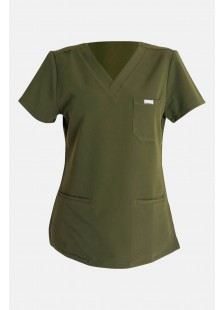 Women's Medical Blouse Dr Scrub Khaki PRS03TFTL