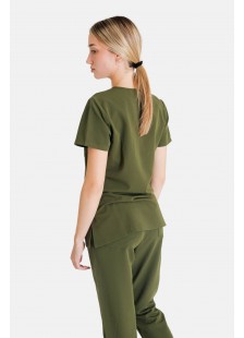 Women's Medical Blouse Dr Scrub Khaki PRS03TFTL