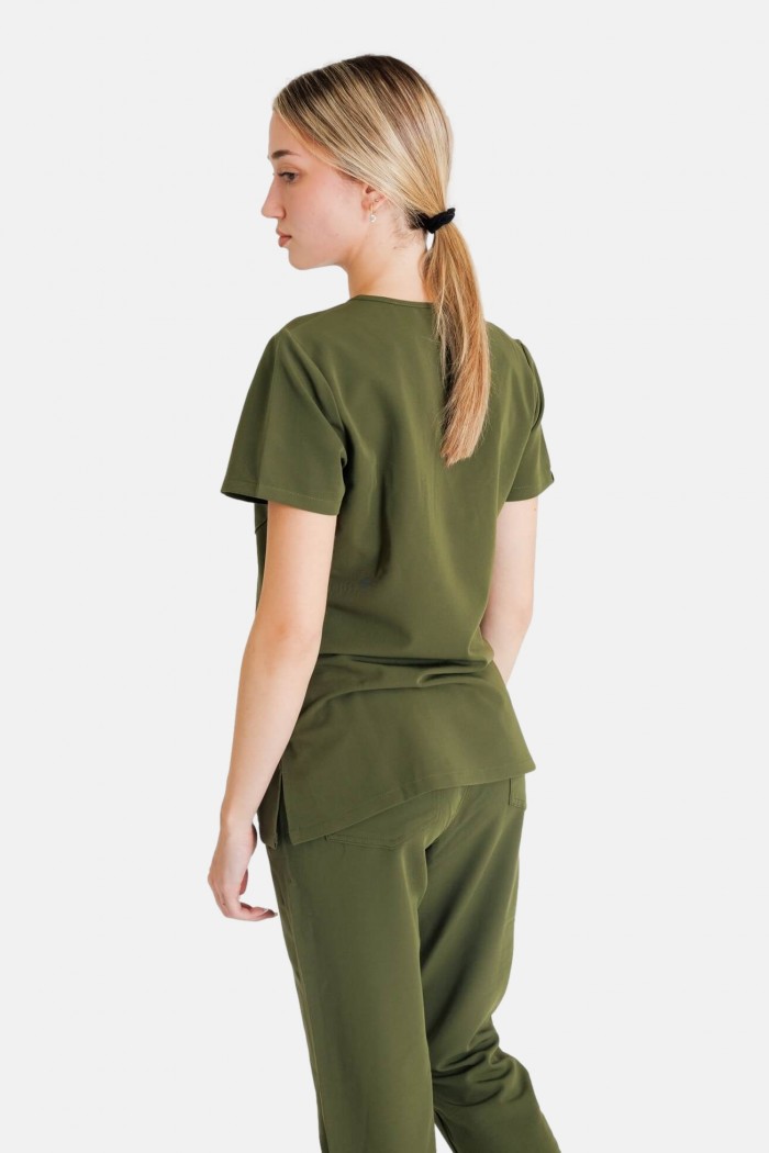 Women's Medical Blouse Dr Scrub Khaki PRS03TFTL