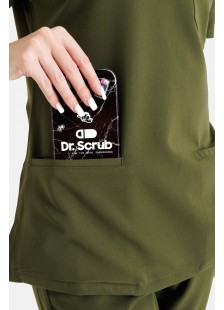 Women's Medical Blouse Dr Scrub Khaki PRS03TFTL