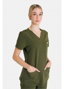 Women's Medical Blouse Dr Scrub Khaki PRS03TFTL