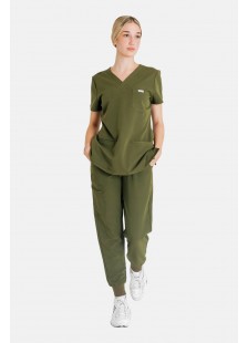 Women's Medical Blouse Dr Scrub Khaki PRS03TFTL