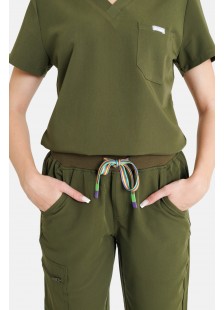Women's Medical Blouse Dr Scrub Khaki PRS03TFTL