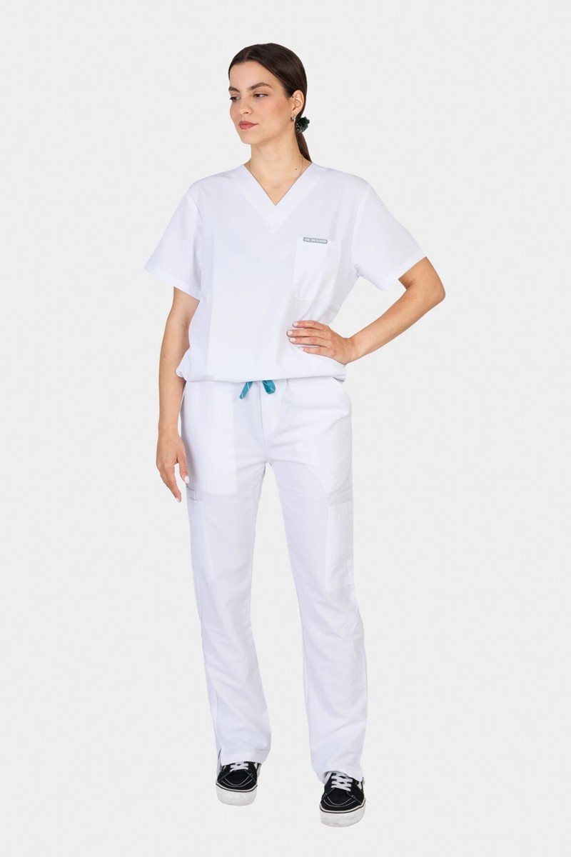 Women's medical pants Dr Scrub White PRS04PFWH