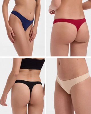 Damen-Tanga einfarbig