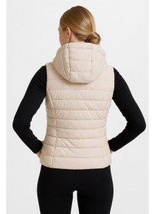 WOMEN'S SLEEVELESS JACKET JACKET EWINKER BEIGE WOMEN'S SLEEVELESS JACKET JACKET EWINKER BEIGE