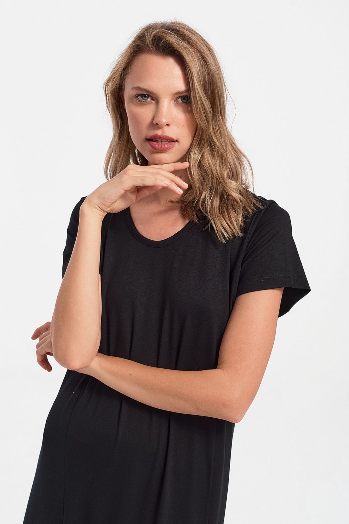 Kurzärmeliges Kleid ANS BLACK 289
